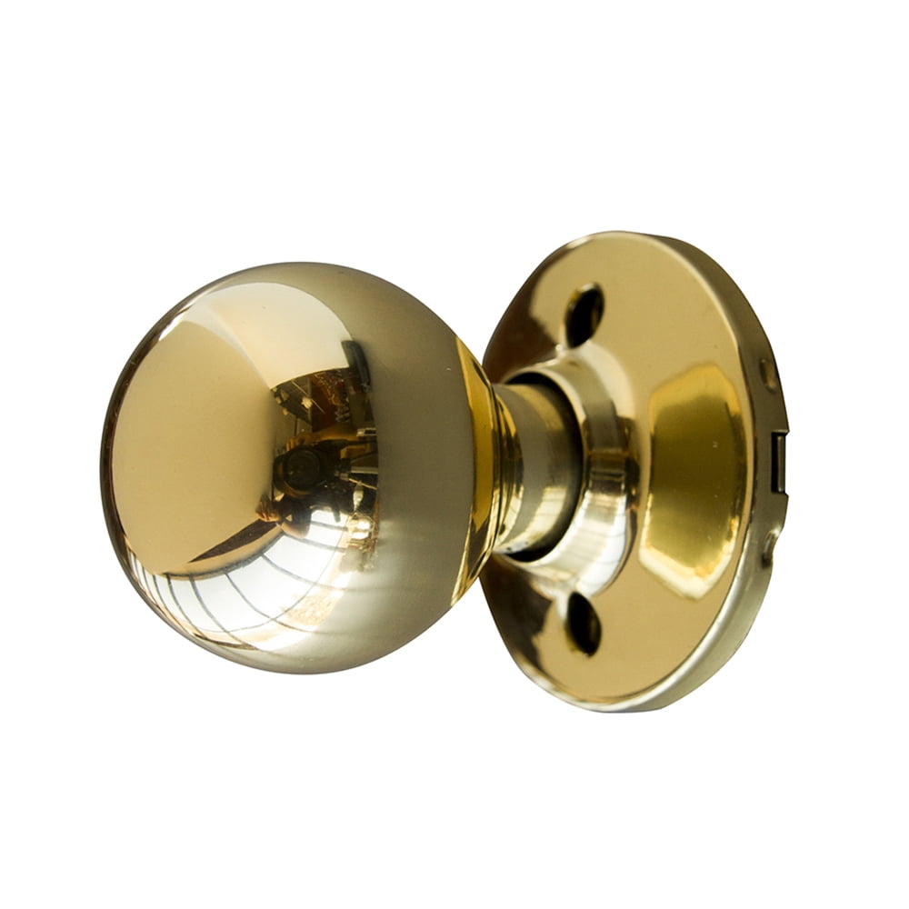 Design House 727008 Bay Dummy Door Knob, Polished Brass