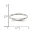 thumbnail image 3 of Ladies 2mm Wedding Band Ring in Sterling Silver, 3 of 4