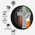 thumbnail image 6 of American Irish Cross St. Patrick's Day Flag Spare Tire Cover Weatherproof Wheel Protectors Dust-Proof Sun Protection Wheel Tire Covers Universal Fit for Truck SUV RV Camper Trailer, 6 of 10