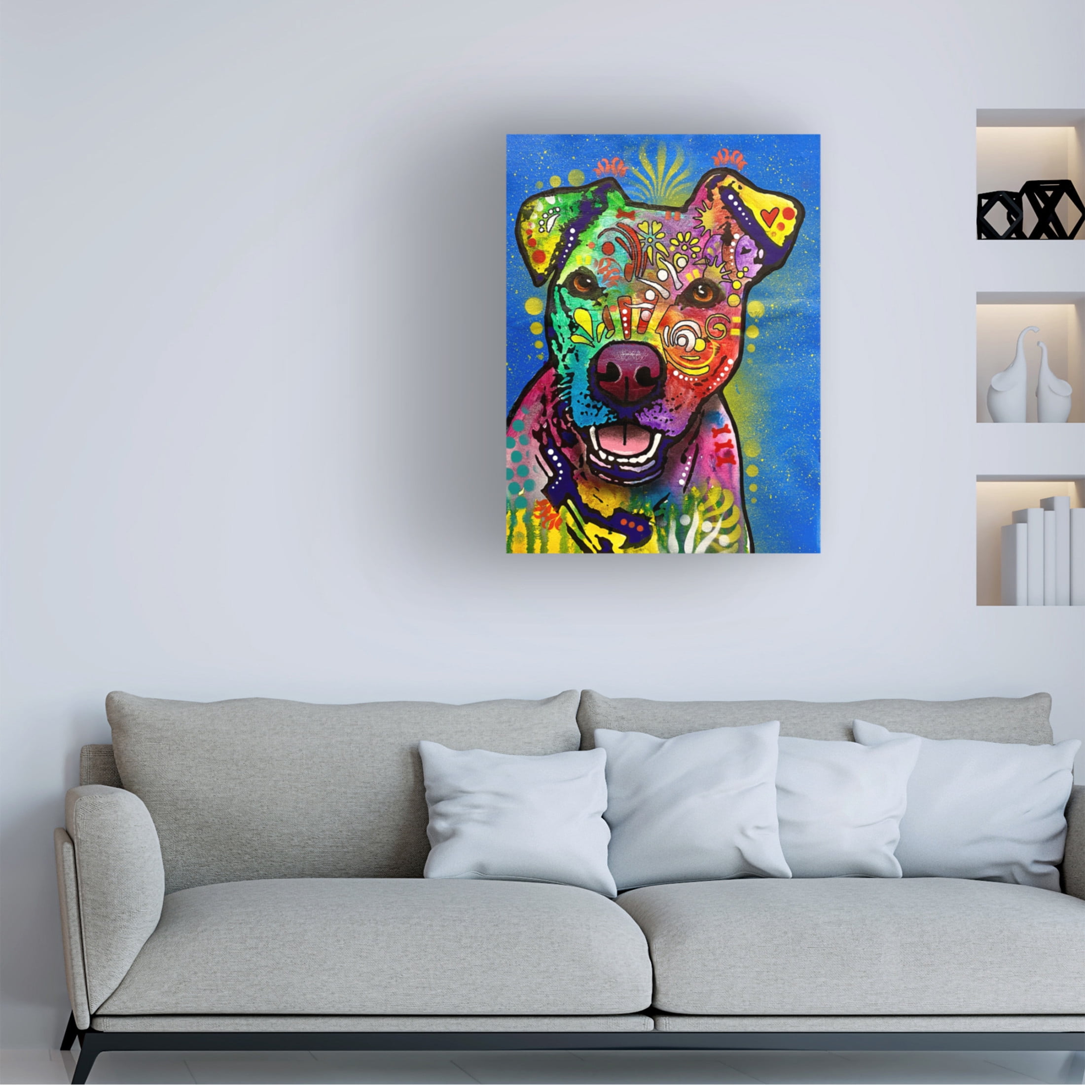 Canvas Wall Art - Dean Russo 'Am Full Much Thank' Wall Art for Living Room, Bedroom, or Office Décor by Trademark Fine Art - 14 x 19 Inches