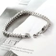 thumbnail image 5 of HOOUN Men's 316L Stainless Steel Layer Chain Link Fashion Chunky Gift Bracelet gift-Silver, 5 of 5