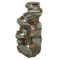thumbnail image 4 of Alpine Corporation Cascading Stone Water Fountain with LED Lights, 4 of 12
