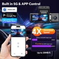 thumbnail image 4 of 3 Channel 4K Dash Cam Front and Rear Inside, Built-in 5G WiFi, 4K+1080P+1080P Dash Camera for Cars with 64GB Card, Dashcam with Loop Recording,24H Pa, 4 of 7
