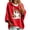 Red, variant on Halloween Womens Hoodies Casual Ghost Print 3/4 Sleeve Festive Party Pullover Sweatshirt Tops Fall Winter Warm Outfit Coffee L