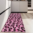 thumbnail image 4 of Pink and Black Of Leopard Print Kitchen Rug Mat,Kitchen Runner Rugs Non Skid Washable,Decorative Kitchen Floor Mats for Kitchen,Sink,Laundry,17"X47", 4 of 5