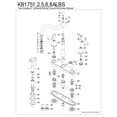 thumbnail image 3 of Kingston KB1755ALBS Heritage Two-Handle 4-Hole 8" Centerset Kitchen Faucet with Brass Sprayer in Oil Rubbed Bronze, 3 of 4