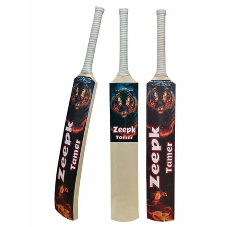 Zeepk Cricket Bat Tamer Tennis Tape Ball 5 inch Full Cane Long handle Willow 2lb Light Weight