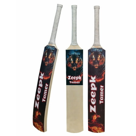 Zeepk Cricket Bat Tamer Tennis Tape Ball 5" inch Full Cane Long handle Willow 2lb Light Weight