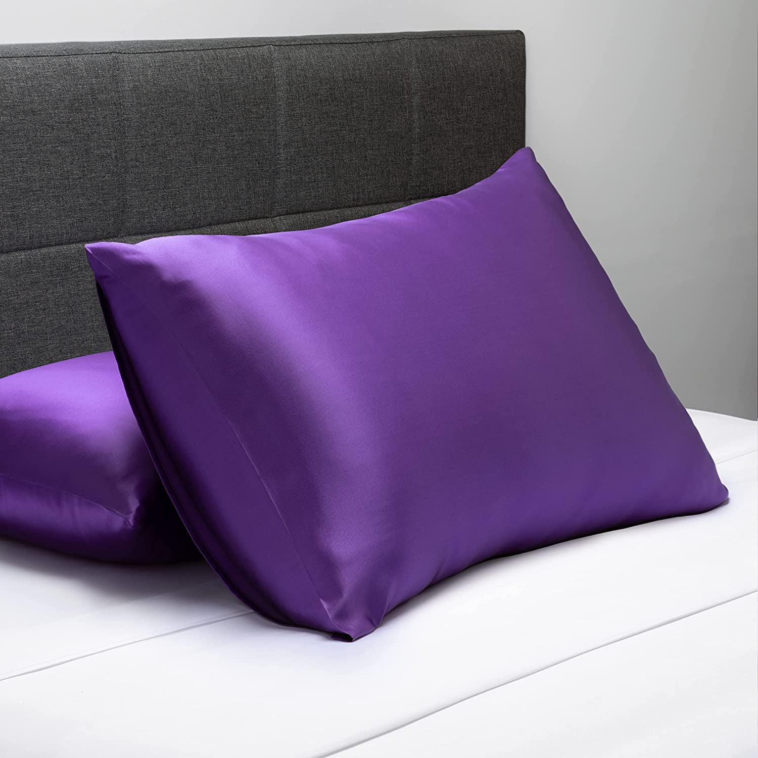Fishers Finery 25mm 100% Pure Mulberry Silk Pillowcase (Deep Lavender, Standard)