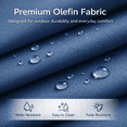 thumbnail image 4 of 24 x 24 in 3-Piece Outdoor Olefin Deep Seat Patio Cushion Set with Back Pillows, 6 in Thick, Water-Resistant, Navy Blue, 4 of 9