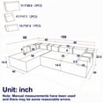 thumbnail image 2 of CKEASEAN 108" Modular Upholstered Boneless Sofa Couch, Deep Seat Sectional Couch with L-Shape Chaise & 6 Pillows, No Assembly Required, Comfy Cloud Chenille Compression Sofa for Living Room/Bedroom, 2 of 9