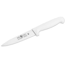 Icel 242300112 Utility Knife with 4-1/2 Inch Straight-Edge Stainless Steel Blade and White Plastic Handle
