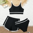 thumbnail image 4 of Girls Bathing Suits 3 Piece Swimsuit Summer Bikini Tankini Sets with Cover Up Skirt, 4 of 5