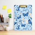 thumbnail image 6 of Plastic Clipboard Acrylic Hanging Clip Board with Gold Low Profile Office School Supplies 12.5x9 Blue Butterflies and Flowers, 6 of 9
