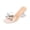 Beige, variant on Clear Kitten Heels for Women Square Open Toe Pearl Bow Slides Sandals Elegant Slip on Party Dress Shoes Beige Size 9