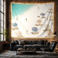 thumbnail image 6 of Ocean Waves Aerial with Down Bright Sunny Beach, Mystical Fantasy for Space Lovers, Galaxy Room Decor, Housewarming Gift, Tapestry Wall Hanging for Bedroom and Dorm, 6 of 7