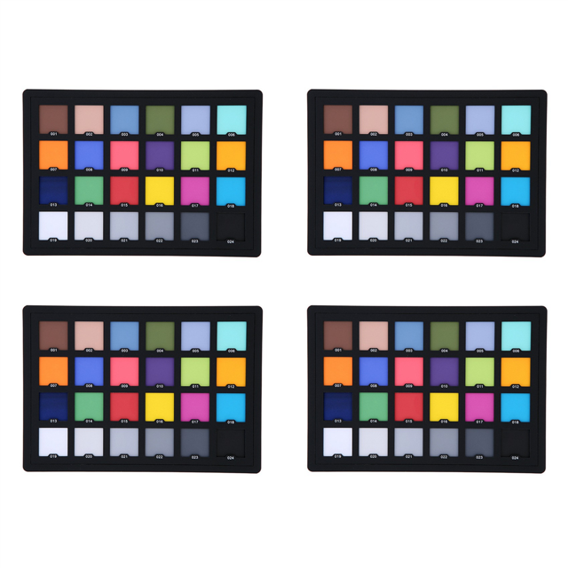 4X New 24 Color Card Test for Superior Digital Color Correction Use for Color Balancing in Photo Color Palette Board