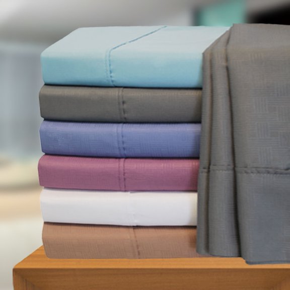 Impressions Basket Weave Microfiber Deep Pocket Microfiber Sheet Set