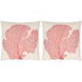 thumbnail image 2 of Safavieh Spice-Fan Coral Pillow, Set of 2, 2 of 4