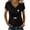 Black, variant on Women's 250th Anniversary USA T-Shirt, Patriotic V-Neck Short Sleeve Top, Star-Pattern Trim Commemorative Shirt, 1776-2026 Independence Day Celebration Graphic Tee