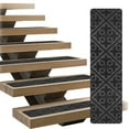 thumbnail image 1 of LINCONSON 15 Pack Embsossed Grey Anti Slip Carpet Stair Tread | 8” x 30” | Removable and Washable Runners for Stairs with Adhesive Free Rubber Backing, 1 of 1