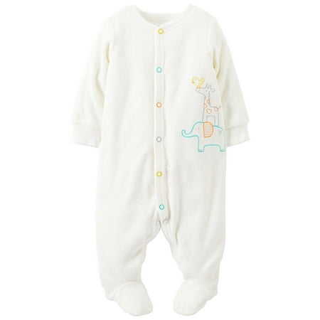 Carter's Unisex Baby Graphic Terry Footie (Baby)