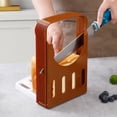 thumbnail image 2 of 2 pack Bread Slicer for Homemade Bread Thickness Bread Cutting Guide Plastic Foldable Compact Sandwich Loaf Slicer, 2 of 5