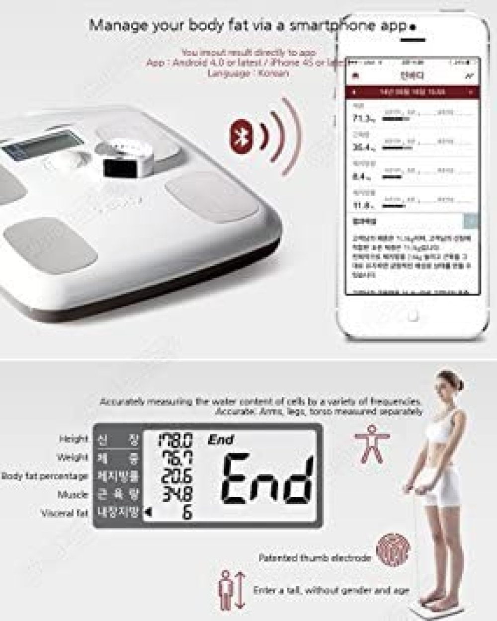 Inbody Dial H20b Body Fat Composition Analyzer Digital Bluetooth Scale -  Walmart.com