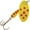 Yellow, variant on Panther Martin PMISSP_2_B InLine SWIVEL Spotted Spinners Fishing Lure - Black - 2 (1/16 oz)