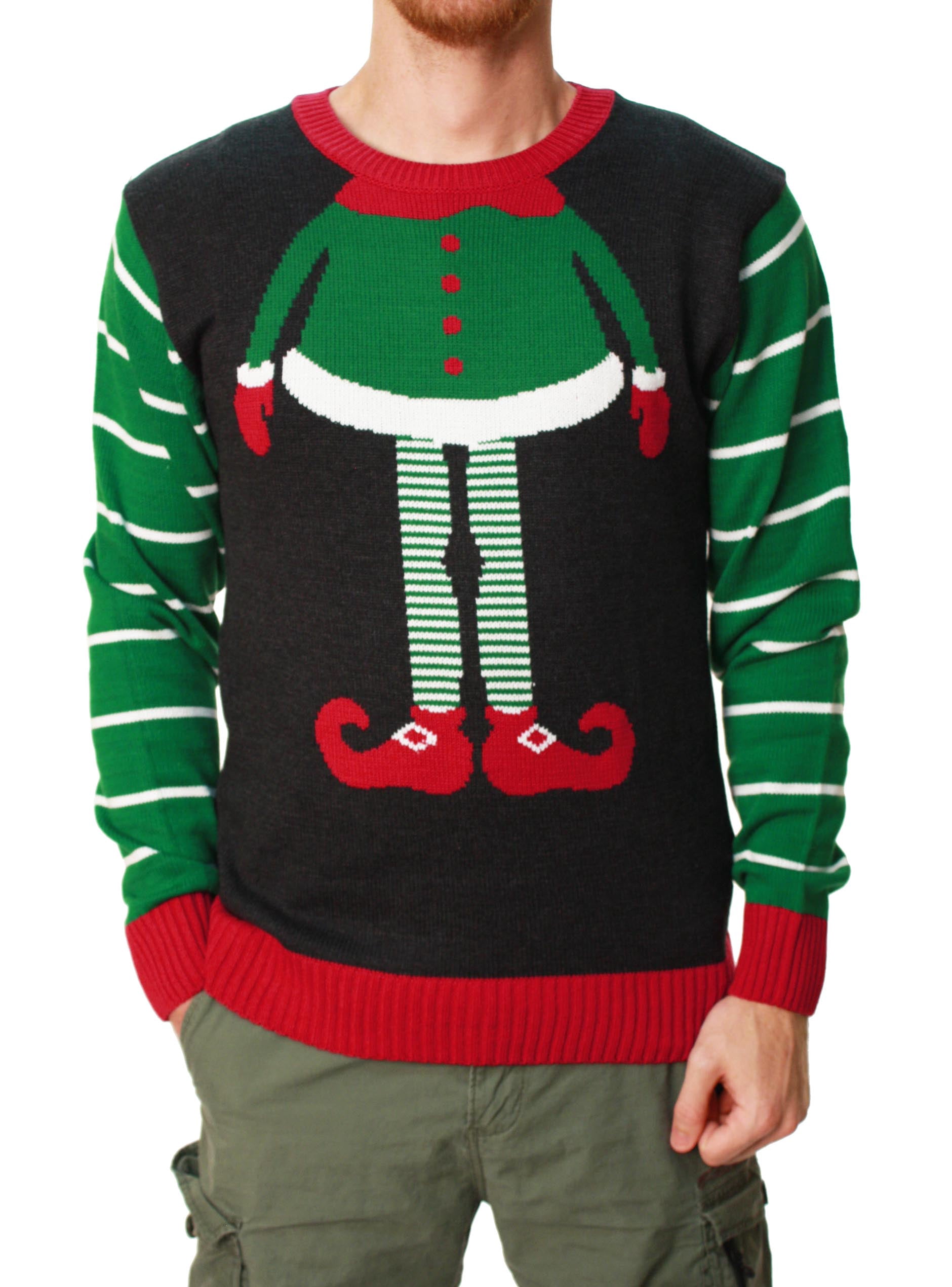Ugly Christmas Sweater Unisex Elf Body 