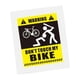 thumbnail image 2 of Pegatina para bicicleta perfecl Dont Touch My Bike calcomanía decorativa reflectante estilo B, 2 of 8