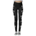 thumbnail image 5 of Valentines Day Leggings for Women High Waisted Full Length Love Heart Graphic Yoga Pants Athletic Workout Running Slim Leg Tight Pants, 5 of 5