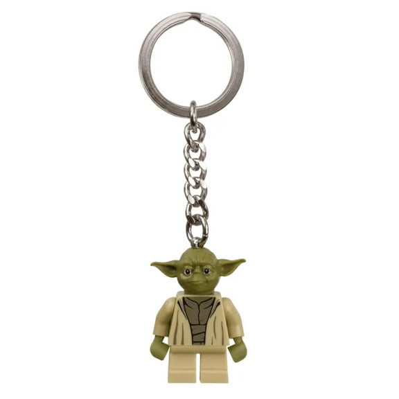 LEGO Star Wars Sturdy Metal Yoda Split Ring Keychain, White