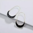 thumbnail image 6 of RSAMD Leopard Acrylic Tortoise Shell Crescenr Moon Hoop Earrings Statement Threaders-Leopard, 6 of 9