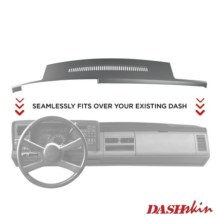 DashSkin Molded Dash Cover for 88-94 GM C1500 C2500 C3500 K1500 K2500 K3500 Tahoe Suburban Yukon in Dark Grey (USA Made)