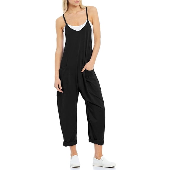 LMSOBT Maternity Jumpsuit for Women, Wide Leg With Pockets