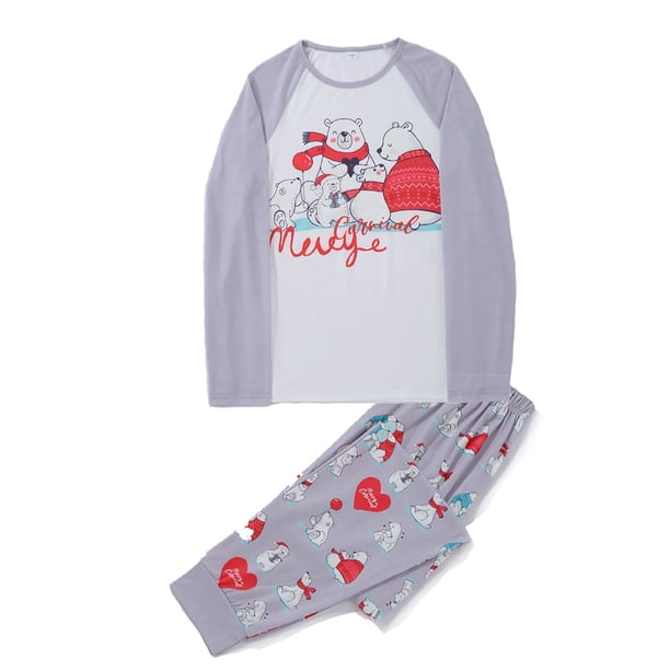 Navidad hombres papá impreso blusa manga larga Tops + Pantalones Navidad familia conjunto de pijamas a juego Fridja nalpqowj26732