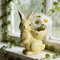 thumbnail image 6 of KRQAP Easter Hand Drawn Ceramic Ornaments Egg Carrying Rabbits Egg Cup Home Decorations Party Props, Home Items, 6 of 6