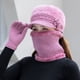 thumbnail image 2 of Gorro, bufanda, guantes, para mujer, de invierno, de terciopelo grueso, resistente al frío, cálido, de punto, de lana, 2 of 6