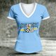 thumbnail image 5 of Women's Football Graphic T-Shirt, Women's V-Neck Short Sleeve Letter Print T-Shirt, Fashion Casual Top for Daily Wear for Soccer Tournament 2026 Blue Size: S, 5 of 5