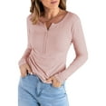 thumbnail image 2 of Liacowi Women Long Sleeve Shirt Ribbed Knit Slim Fit Pullover Tops Bodycon Skinny Cropped Tee Shirts Clubwear Streetwear, 2 of 7