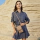thumbnail image 3 of Bandolera BOSTANTEN de piel vegana para mujer, color marrón camel, 3 of 9