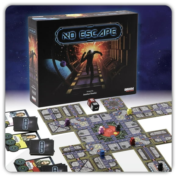No Escape Board Game - Strategy Board Games for Adults, Family Games, Party Games. Unique Strategic Space Sabotage Traitor Maze Game with Tiles - Fun for Kids,