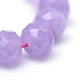 thumbnail image 4 of Faceted Rondelle Dyed Natural White Jade Bead Strands Medium Purple 8~9x5~6mm Hole: 1mm 70pcs/strand 14.5 inch, 4 of 4