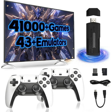 X2 4K Retro Game Stick Video Game Controller with 2 Wireless Controllers