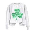 thumbnail image 4 of New & Trending!FUNUONY St Patricks Day Shirt Women's St. Pa Trick's Day Sh Amrock Casual Sweatshirt White XL, 4 of 4