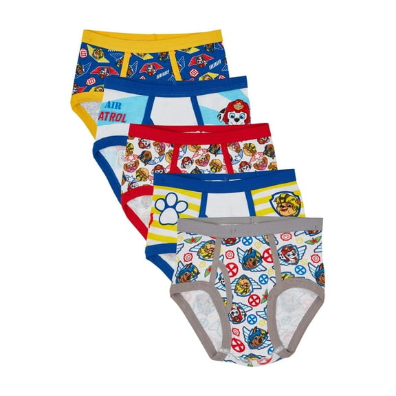 Nickelodeon PAW Patrol Boys Underwear Briefs, 5 Pack Sizes 4 - 6