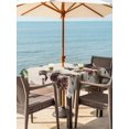thumbnail image 2 of Outdoor Tablecloth with Umbrella Hole and Zipper, Christmas Snowman Square Table Cloth 54x54 Inch Waterproof Tablecloth, Xmas Winter Pine Fruits on Linen Picnic Table Cover for Patio Camping, 2 of 7