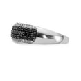 thumbnail image 3 of Solid 14k White Gold White and Black Diamond Band Ring Size 5.5 (.866 cttw.), 3 of 6