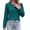 #5Army Green, variant on Womens Long Sleeve Textured Tee Bishop Sleeve Round Neck Cute Top